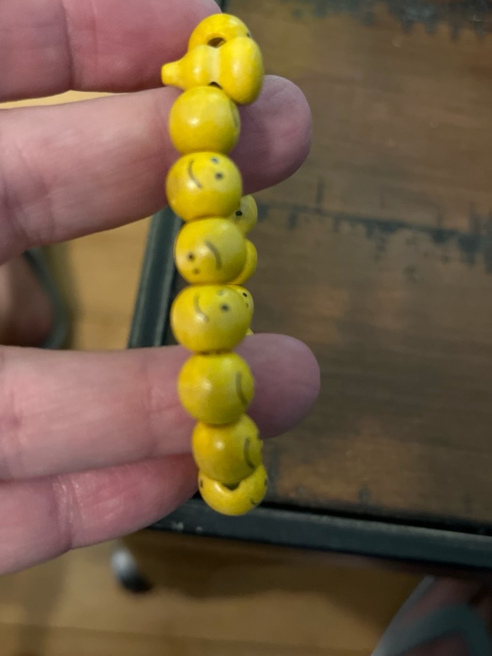 Yellow Emoji Bead Bracelet 1748